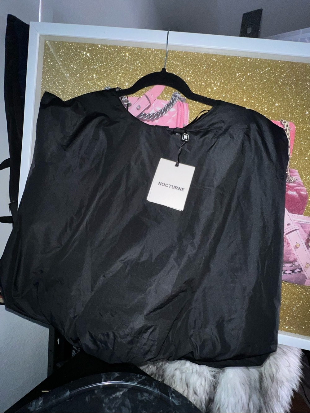 nocturne black puff siyah top - Picture 10 of 16